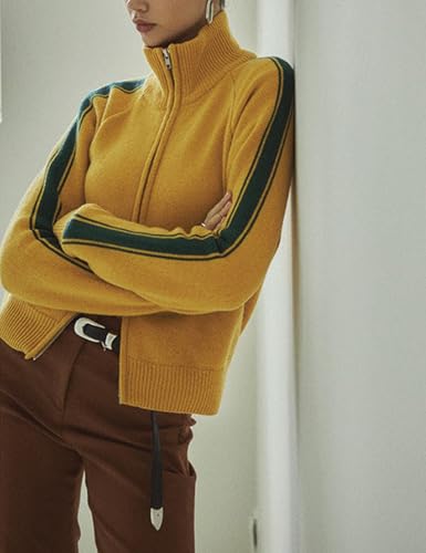 Image of Qiaomai Womens Cardigan Sweaters Zip Up Long Sleeve Knit Sweater Jacket Open Front Outerwear Coats