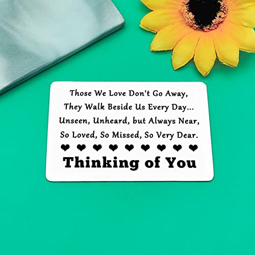 Baipilu Memorial Gifts Engraved Wallet Insert Card In Memory of Gifts for Loss of Mom Father Daughter Son Sympathy Condolence Remembrance Gift for Loss of Loved Metal Wallet Insert Card3