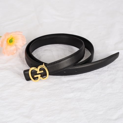 Image of Aurolran Women's Leather Belt with Buckle - Ideal for Dresses, Jeans, and Coats