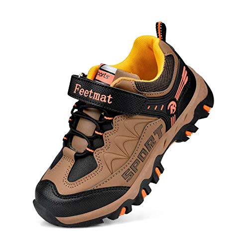 Feetmat Boys Girls Sneakers Athletic Sports Running Shoes Outdoor Waterproof Hiking Shoes Kids