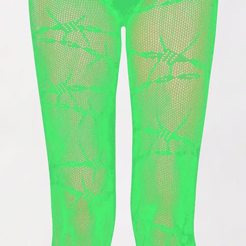 Image of Glow in the Dark Fishnet Stockings, High Waist Sexy Tights Party Stockings for Womens Girls