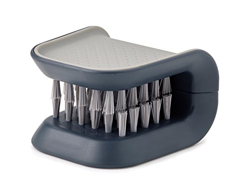 Joseph Joseph BladeBrush Knife and Cutlery Cleaner Brush Bristle Scrub Kitchen Washing Non-Slip, One Size, Gray