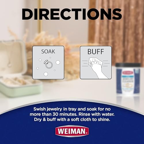 Weiman Jewellery Cleaner Jar, White, 207 g