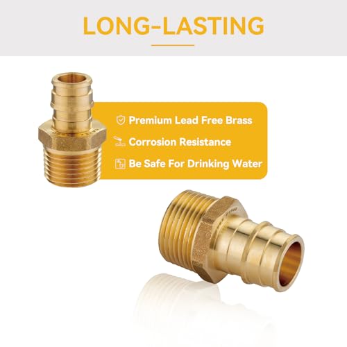 Accesorios PEX-A con rosca macho NPT de 3/4 para tubería de cobre en pack de 20 unidades 6