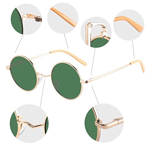 Image of Vintage Small Round Polarized Hippie Sunglasses for Men Women Circle Sun Glasses NP1002