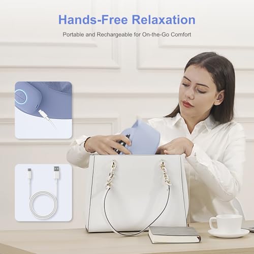 Head Massager for Fatigue Relief, Eye Massager with Heat, Head and Eye Massage for Stress Relief, Bluetooth-Capable, Rechargeable, Ideal for Rest & Relaxation,Avoid Walking/Reading While Using - Image 7