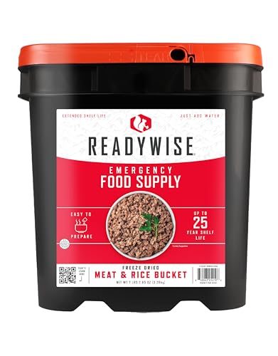 ReadyWise Emergency Food Supply - 88 Servings Meat & Rice