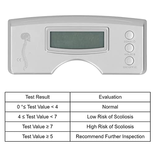 Digitales Skoliometer, Maßband für die Menschliche Wirbelsäule, Elektronischer Skoliometer-Detektor 0 Bis 30 Grad, Zum Messen der Ausrichtung der Wirbelsäule, mit