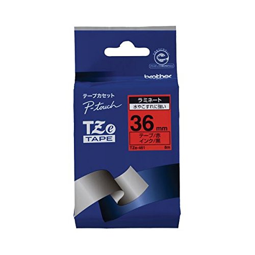 （まとめ） ブラザー BROTHER ピータッチ TZeテープ ラミネートテープ 36mm 赤／黒文字 TZE-461 1個 【×4セット】（代引不可） Amazon | ブラザー ピータッチ TZeテープ ラミネートテープ 36mm 赤
