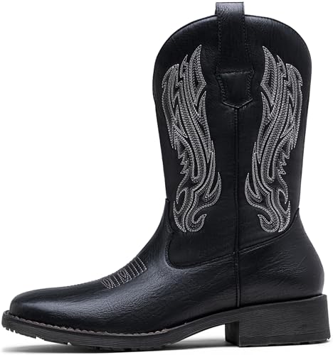 jousen cowboy boots for men embroidery men39s western boots retro square toe mens boot botas vaqueras para hombre