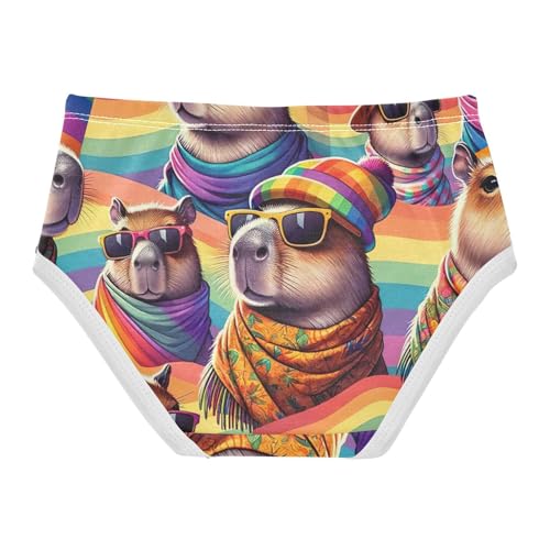 Lgbt Pride Month Capybara Toddler Cotton Underwear, Cotton Underwear for Girls, 2T–8 Years2