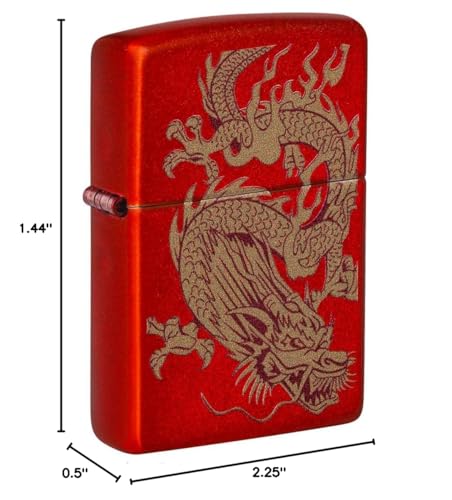 Encendedor Zippo Golden Dragon Metallic Red 81398 miniatura 4