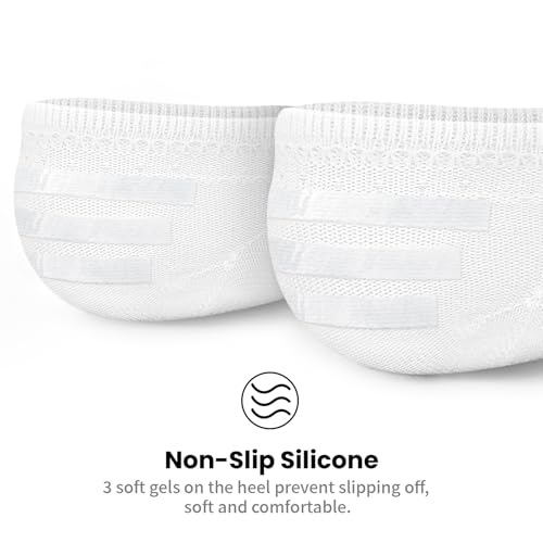 wernies No Show Socks Womens 10 Pairs Low Cut Ankle Socks with Non Slip Casual Invisible Liner Boat 5-8/8-113