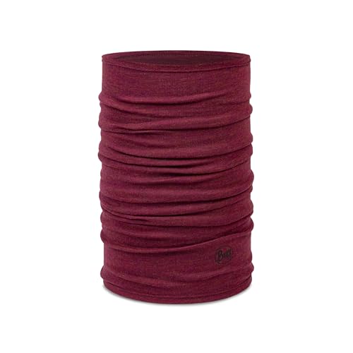 Buff®| Merino Midweight Schlauchschal Männlich Weiblich Erwachsene, Multifunktionaler Schal aus 100% Merinowolle, Wandern, Outdoor, Nachhaltig, Leicht, Einheitsgröße, Rot