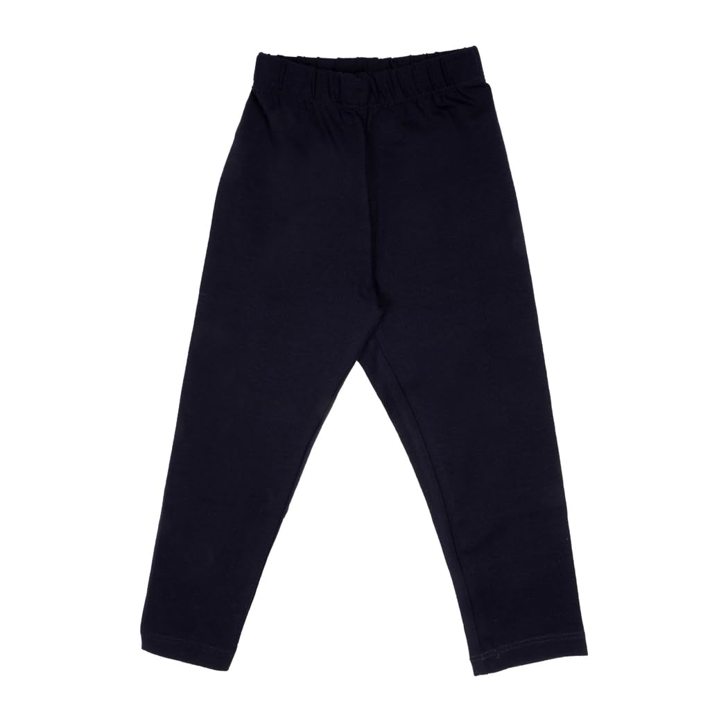 100% Cotton Leggings for Girls | Regular Fit | Elasticated Waist | Mid Rise | Full Length | Super Soft | Bottom Wear | Stretchable Solid Pants for Kids | Multiple Available Colors & Sizes-image-29