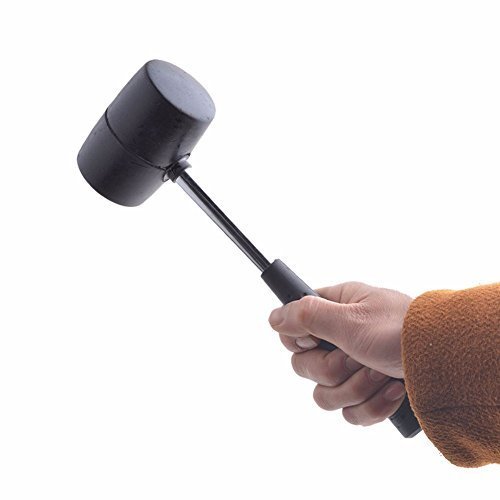 Gunpla 12oz Rubber Head Hammer with Anti-Slip Stainless Steel Tube Rubber Handle Rubber Mallet - Thumbnail 5