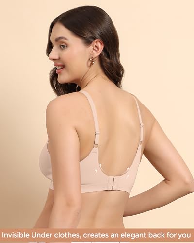 Image of Tweens Cotton Padded Bonded Bra for Women | Full Coverage Wire-Free Bra | Seamless No-Dig Comfort | Breathable Cotton | Elastic-Free Bottom Band & Side Wings | Pack of 1