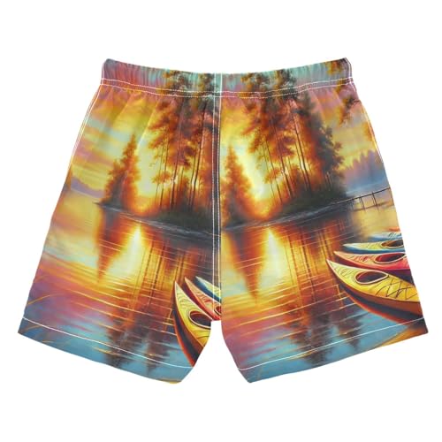 Lake Boat Holiday Boys Swim Trunks Quick Dry Toddler Swimsuit Boy Board Shorts Bathing Suits Swimwear XS Multi2