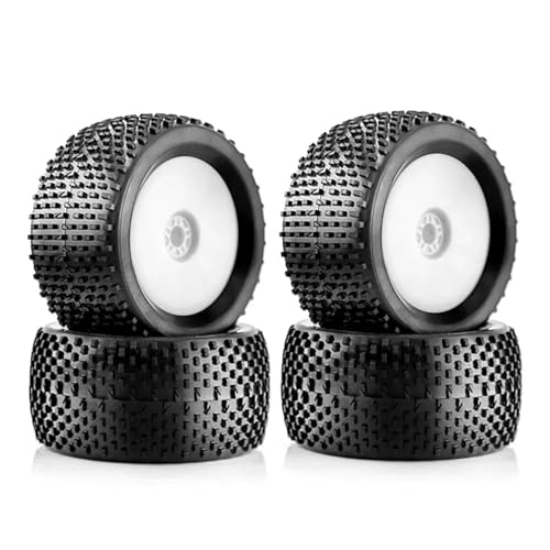 Rc ホイール リムタイヤ 4WD ニトロ用 HSP用 HSP 用 キャンパー 京商用 ZD 1/8 RC バギータイヤ オフロード用 バギータイヤ ホイール(ホワイト)