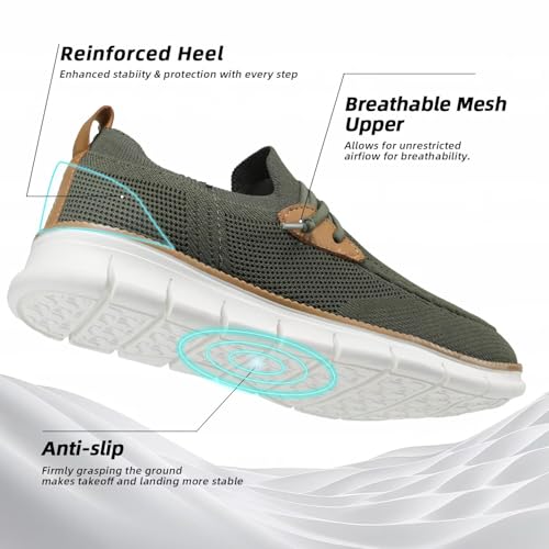 Image of Mens Casual Loafers Shoes Slip On Fashion Walking Dress Sneakers Business Oxfords Work Lightweight Soft Sole Zapatos