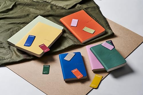 Image of Zequenz A5 Size Dark Navy Blue Slim Notebook Blank Acid Free Paper 200 Pages 80GSM 360 Degree Flexibility 100% Handmade Fountain Pen Friendly Color Series Bookmark Included