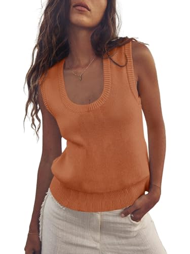 Image of Saodimallsu Women's Ribbed Knit Sweater Vest