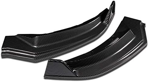 3PCS Front Bumper Lip Kit fit for compatible with 2017-2021 Tesla Model 3, Sport-Style Splitter Trim Protection Spoiler, Air-Dam-Chin-Diffuser (Carbon Fiber)