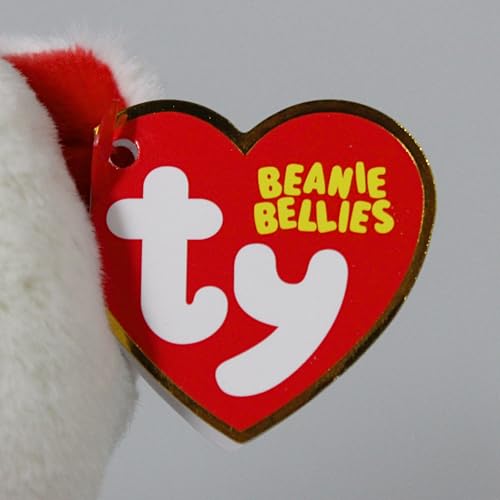 Ty Beanie Bellies-Peluche Desi der Bär 15cm-TY41047, TY41047, White, Rot, Small