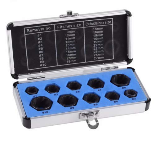 chixia 10X Spezial Nüsse Schraubenausdreher Spiralnut lösen Steckschlüssel Nuss Niedrig