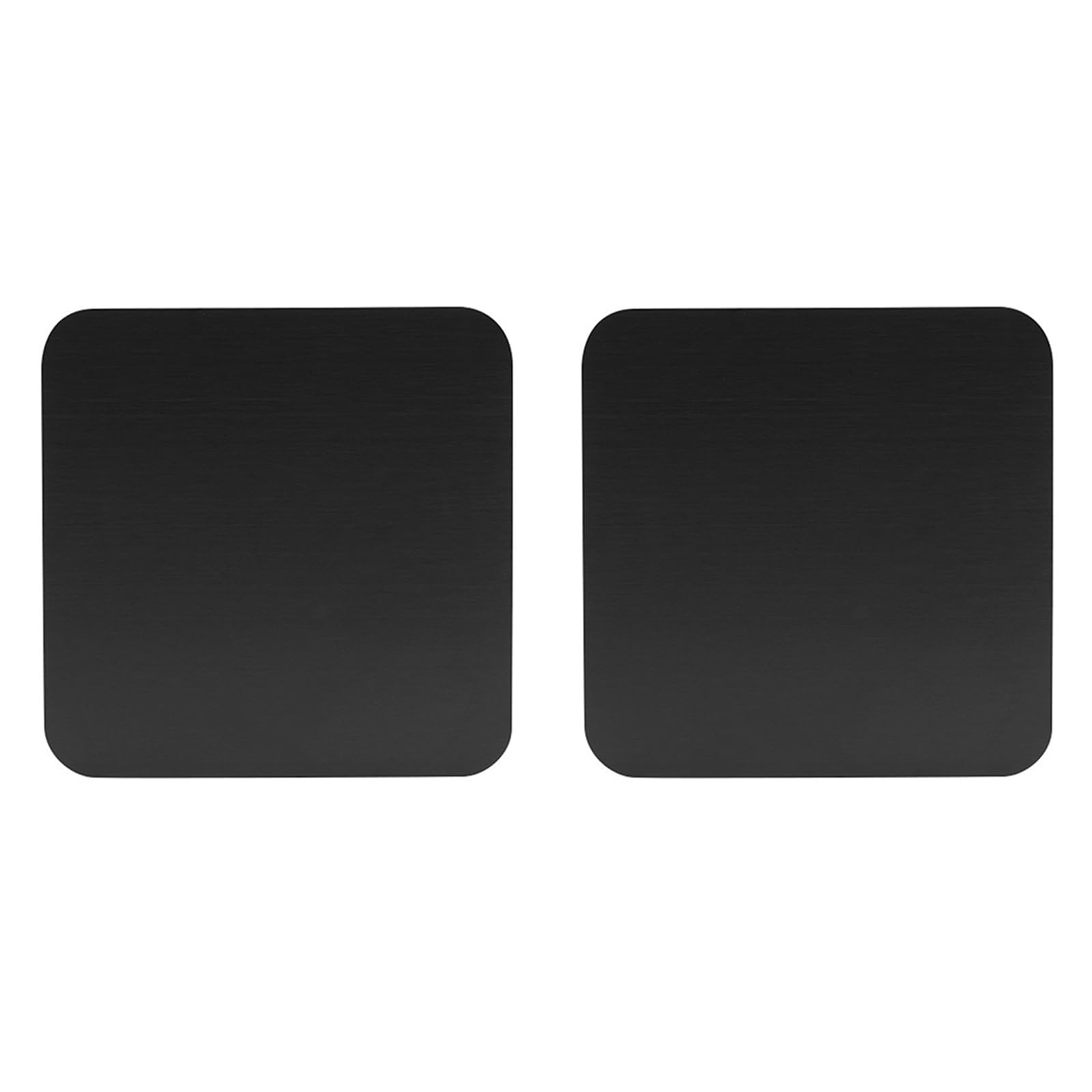 2Pcs Square Stainless Steel Cup Mats, 8.5cmx8.5cm Black Stainless Steel Coasters, Heat Resistant Coasters for Tabletop Protection