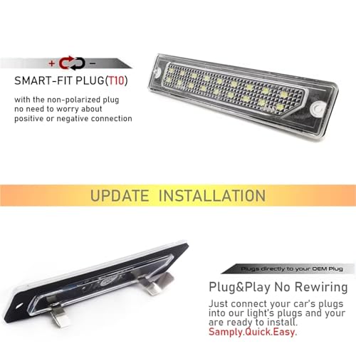 Evita multas e ITV desfavorables con luces matrícula coche LED para Fiat Ducato 6