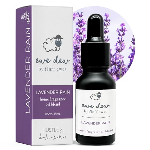 Hustle & Blush Essential Oils Blend for Dryer Balls, 15ml Lavender Rain, Natural Laundry Fragrance, Long-Lasting Fresh Scent, Ideal for Diffusers, Candle Making Holiday Gifts, Multi-Use for Home & DIY