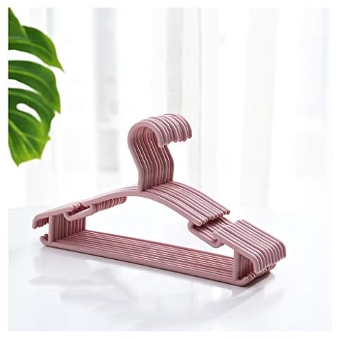 Children's Hanger Small Hanger Baby Baby Newborn Clothes Racks Household Non-slip Kids Clothes Hangers 10 Pack FANJIANI (Color : Pink) Cover