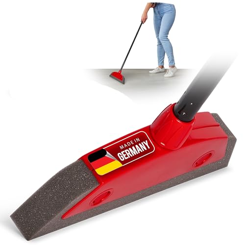 Novaliv Schaumstoffbesen mit Stiel zum Stecken Auto & Abzieher Friseurbesen Gummi Noppenbesen Hundehaarentferner Broom Parkett Besen für Drinnen Teppichbesen Bodenabzieher Haushaltsbesen Wunderbesen