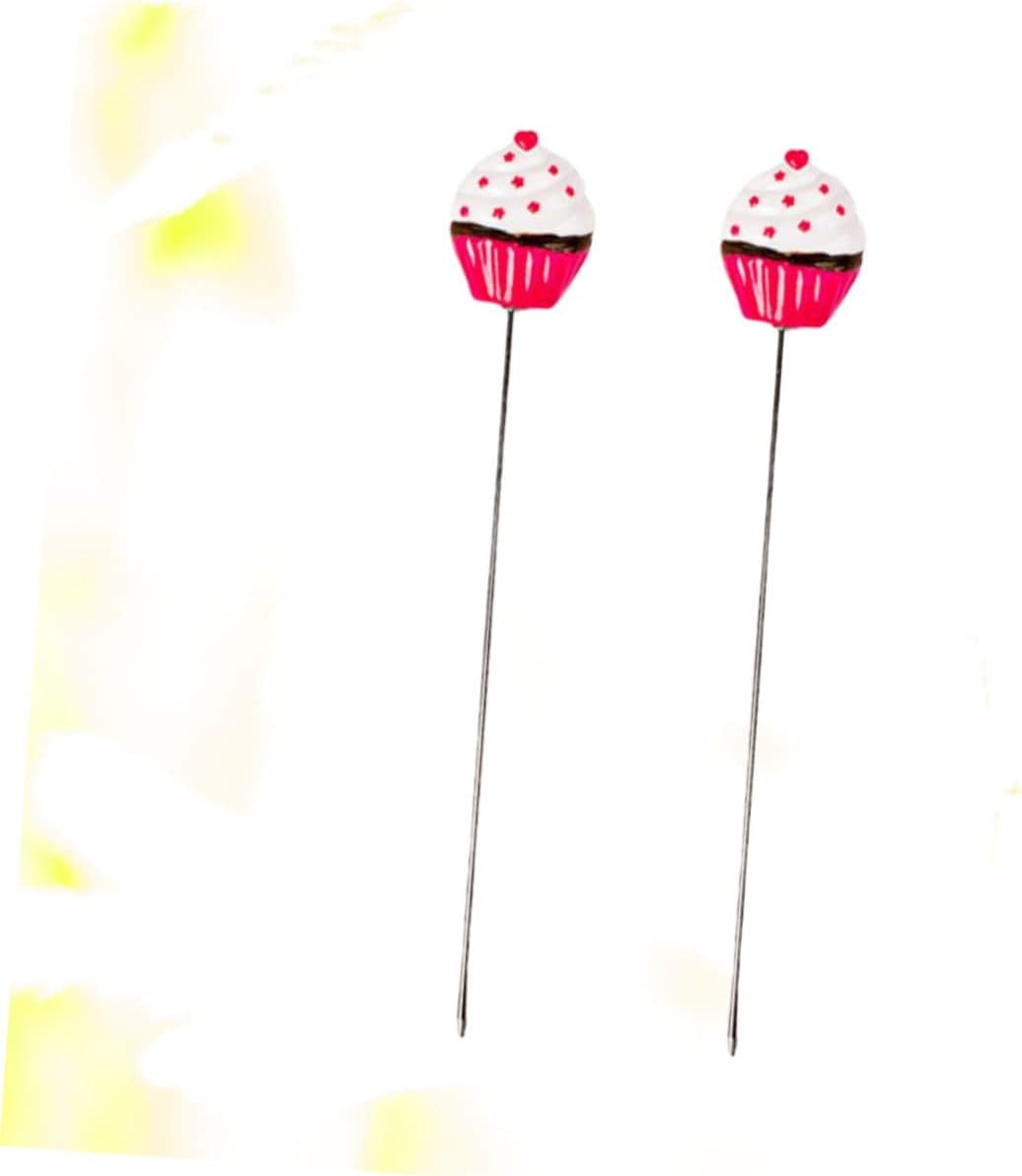 2pcs Stainless Steel Cake Tester Love Dot Pattern Baking Test Needle for Muffins Cakes and Bread Easy to Use Baking Tool for Home Bakers
