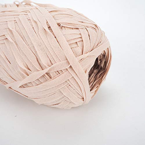 Image of NICEEC 3 Skeins Kraft Paper Yarn 474yds /5.3oz - Light Pink | Crochet & Knit, DIY Project Starter Kit，Handbag，Sun Hat，Shoes， Shopper Bag