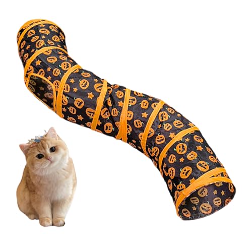 Aktivitätsschlauch für Katzen, kreatives Tunnelspielzeug für Kätzchen, faltbarer Laufbahn mit leichter Struktur, Indoor- Tierspielzeug für Katzen und Welpen, lustiger Tunnel im ack- Design