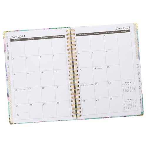 LOORGVEL 年活頁ノート プランニング手帳 コイル綴じ ウィークリーアジェンダ付き 使用 学生 ビジネス用タスク管理ノート