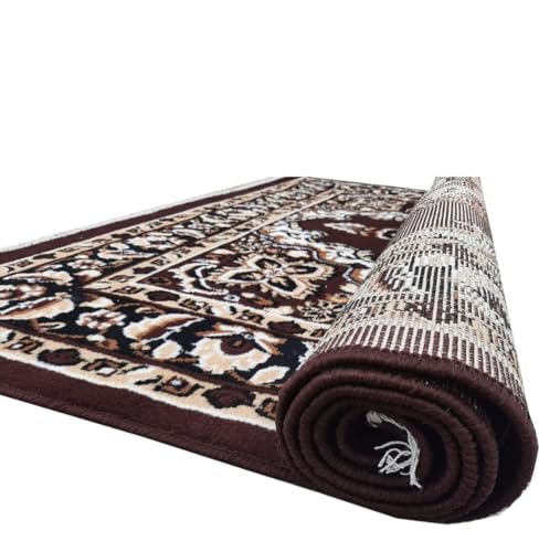 Image of Multi Color Area Rug 4x5 Feet - Compact Floral Living Room Carpet | Anti-Slip Small Bedroom Floor Rug