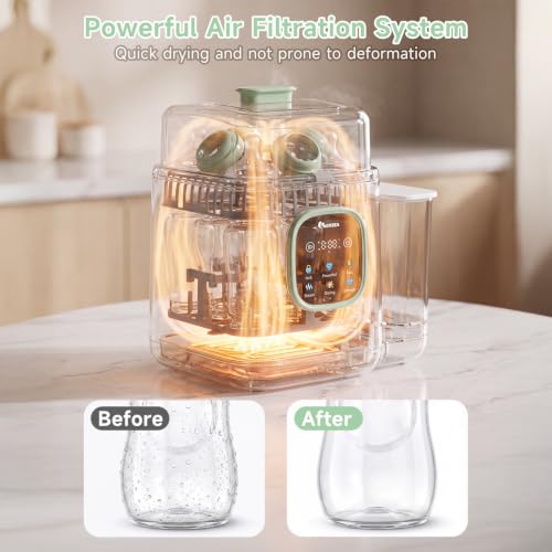 Image of IAGREEA Baby Bottle Washer, 4-in-1 Cleaning Machine Fit 8 Bottles