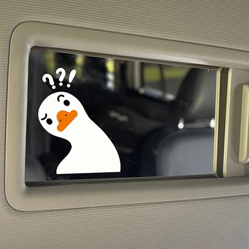 Image of Set 3Pcs Silly Goose On Board Rearview Mirror Decal Silly Goose Peeker, Funny, Meme Stickers, Water Bottle Window Decal, Vinyl Waterproof 2 Inches Stickers for Mom Dad Friend