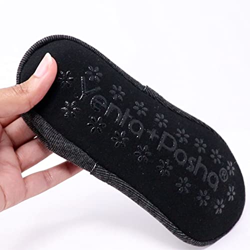 No Show Cushion Lounge Slipper Sock for Women with Anti-Skid Bottom and Heel Grippers4