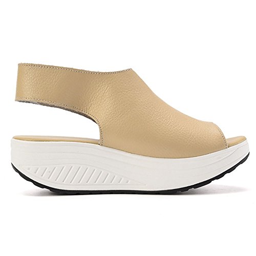 Bdawin Sandali con Zeppa da Shape ups Pelle