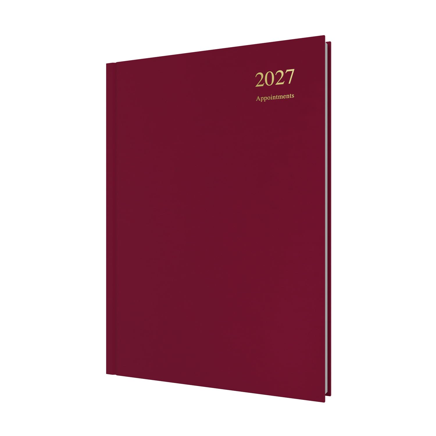 2027 Calendar Year Planner - 12 Month A4 Day-to-Page Diary - Hard Cover in Brown - Collins Debden Essential Range (ESSA41A.78-27)