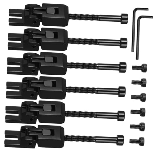 Wakauto Double Locking Saddle Set 6 Lock Nuts Blocks for Guitar Parts Random Color