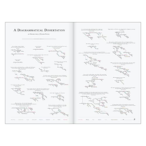 Pop Chart | Literature Sentence Diagrams | 24" X 18" Art Poster | 25 Opening Lines From Notable Novels Diagrammed | Literary Wall Decor For Bookworms | 100% Made In The Usa #TOP12