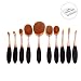 DSCbeauty Professional 10 Pcs Oval Makeup Brushes Set Packed with Box Multifuntional Super Soft Cosmetic Brushes Kit Covers All Makeup Application