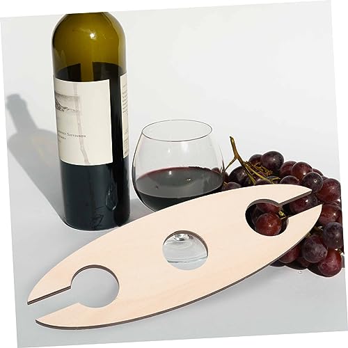 Soporte para botellas de vino estilo rústico madera 3 pcs miniatura 3