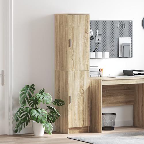 MNISDFL Gabinete buffet Sonoma roble aglomerado con acabado de roble sonoma armarios armarios para dormitorio sala de estar