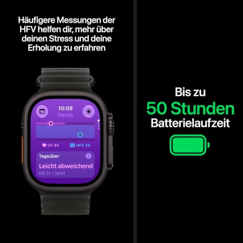 Apple Watch Ultra 4 GPS + Cellular, 49 mm Titangehäuse Schwarz
